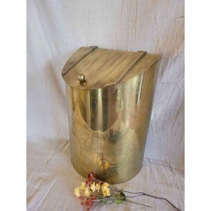Vintage Solid Brass Mailbox Waste Basket